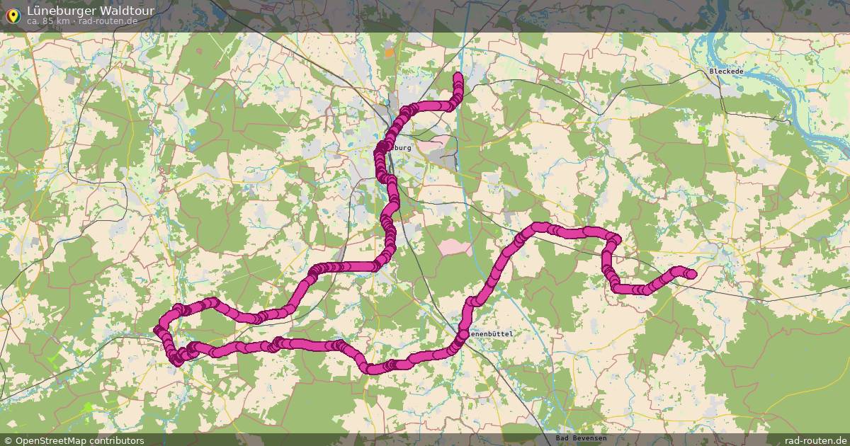 Lüneburger Waldtour – Fernradroute auf Rad-Routen.de