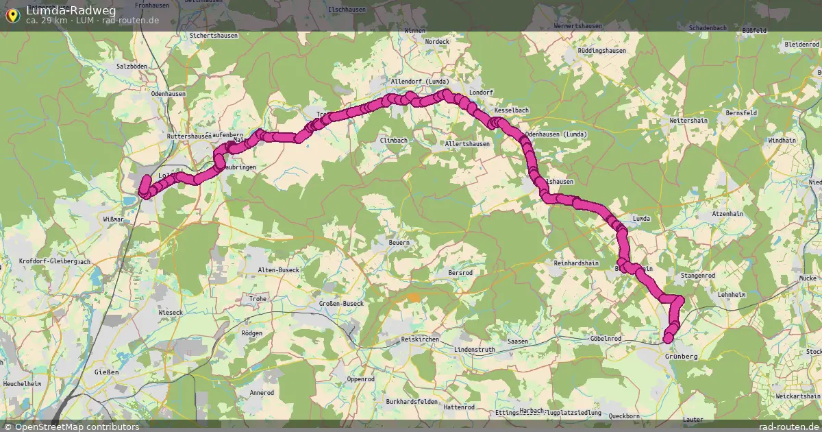 Lumda-Radweg (Lum) – Fernradroute auf Rad-Routen.de