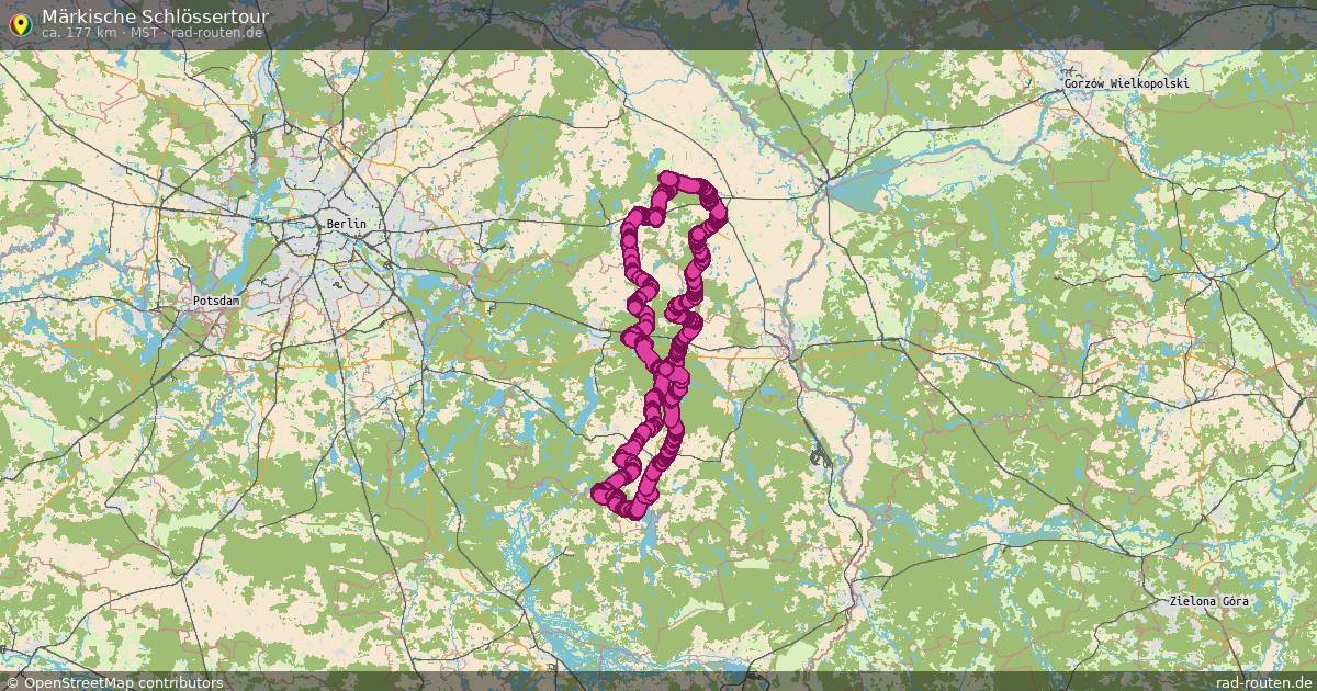 Märkische Schlössertour (MST) – Fernradroute auf Rad-Routen.de