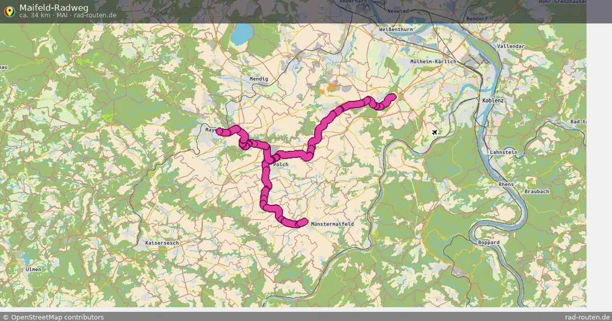 Maifeld-Radweg (MAI) – Fernradroute auf Rad-Routen.de