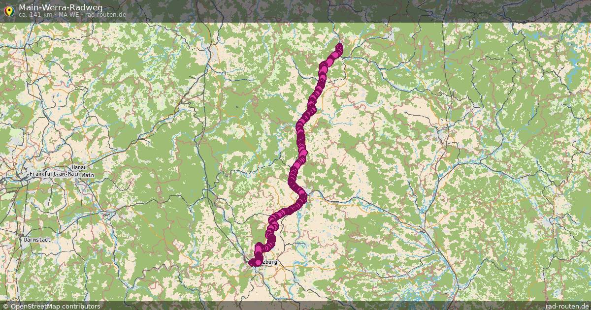 Main-Werra-Radweg (MA-WE) – Fernradroute auf Rad-Routen.de