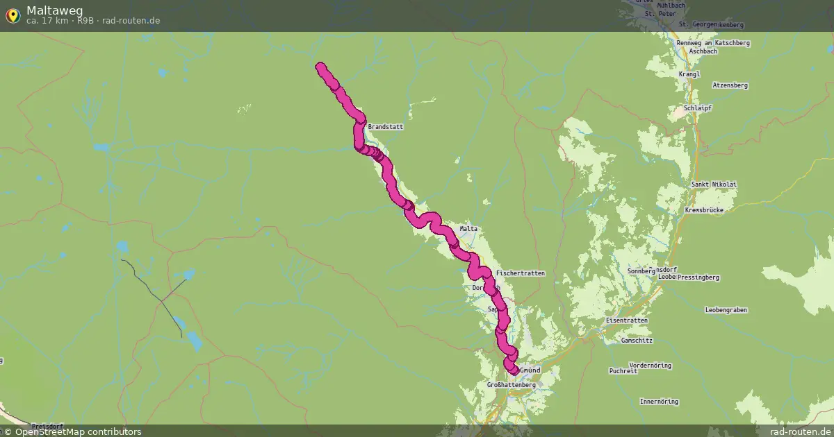 Maltaweg (R9B) – Fernradroute auf Rad-Routen.de