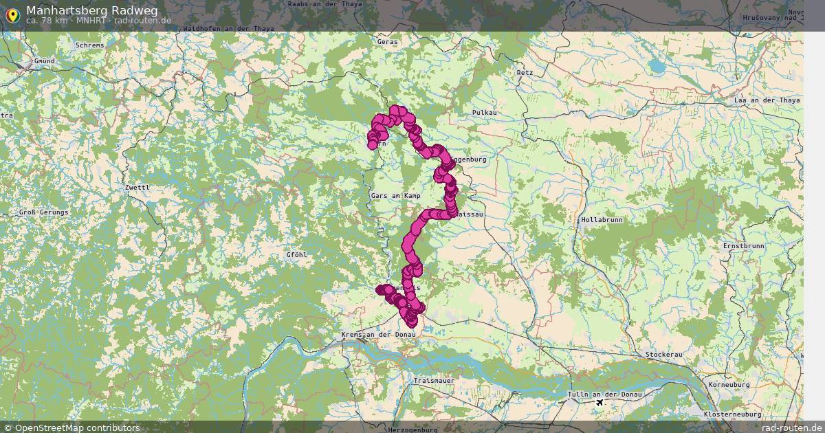 Manhartsberg Radweg (Mnhrt) – Fernradroute auf Rad-Routen.de