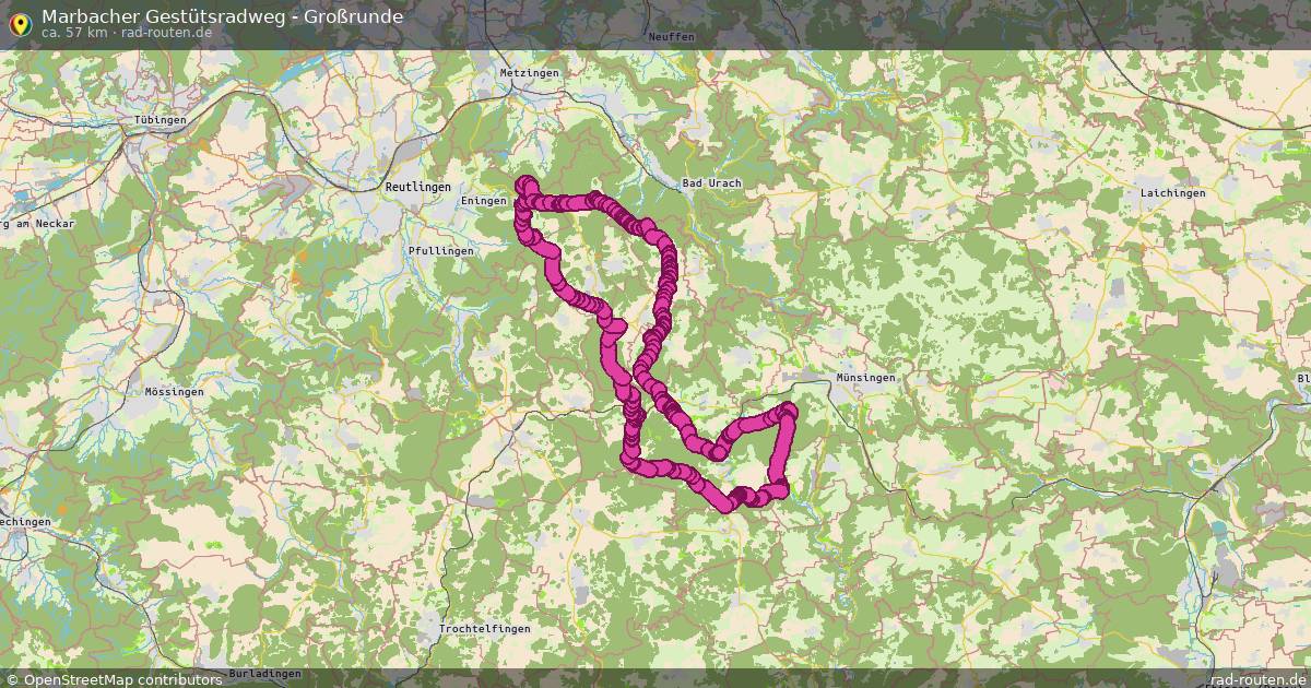 Marbacher Gestütsradweg - Großrunde – Fernradroute auf Rad-Routen.de