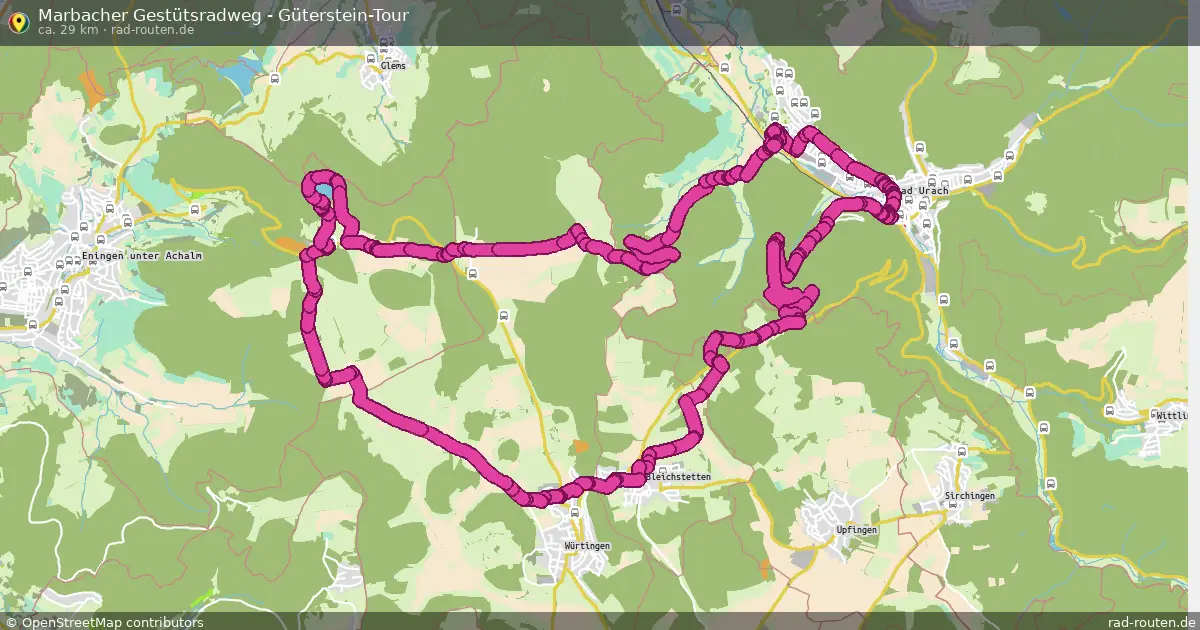 Marbacher Gestütsradweg - Güterstein-Tour – Fernradroute auf Rad-Routen.de
