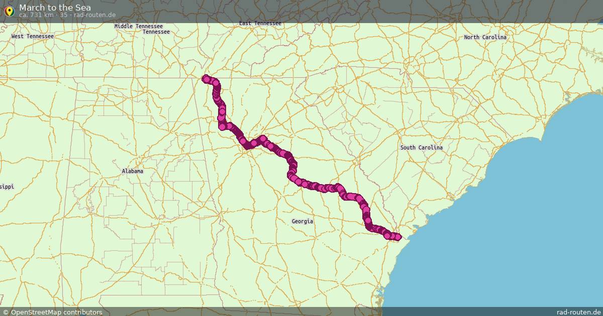 March to the Sea (35) – Fernradroute auf Rad-Routen.de