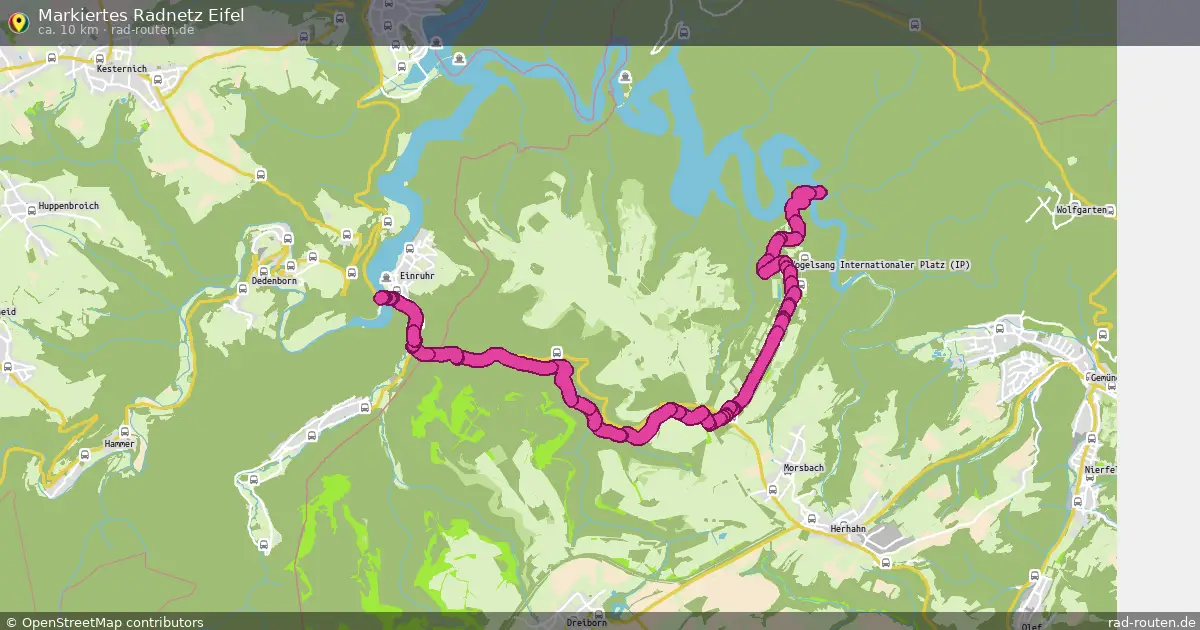 Markiertes Radnetz Eifel – Fernradroute auf Rad-Routen.de