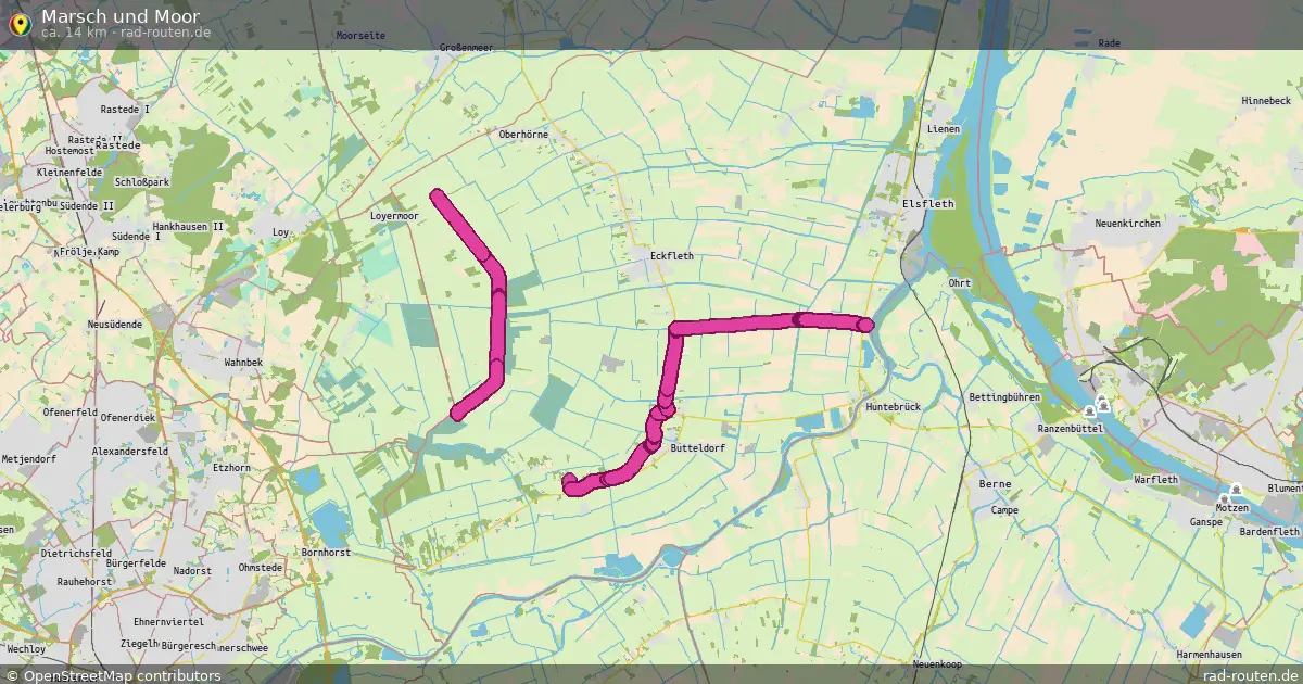 Marsch und Moor – Fernradroute auf Rad-Routen.de