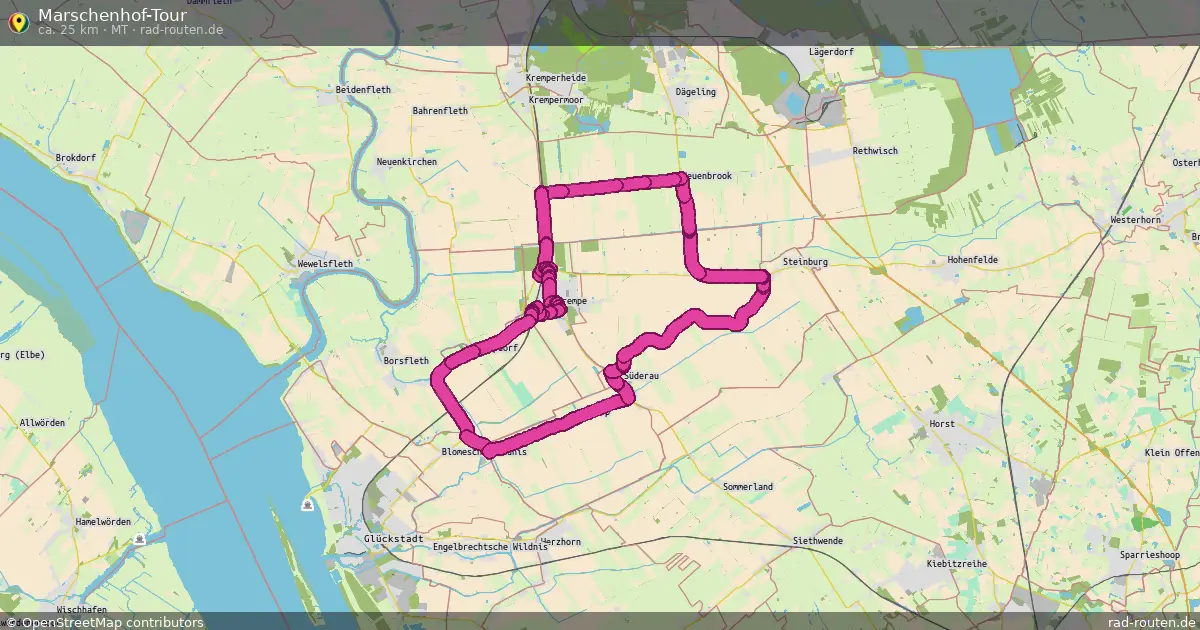 Marschenhof-Tour (MT) – Fernradroute auf Rad-Routen.de