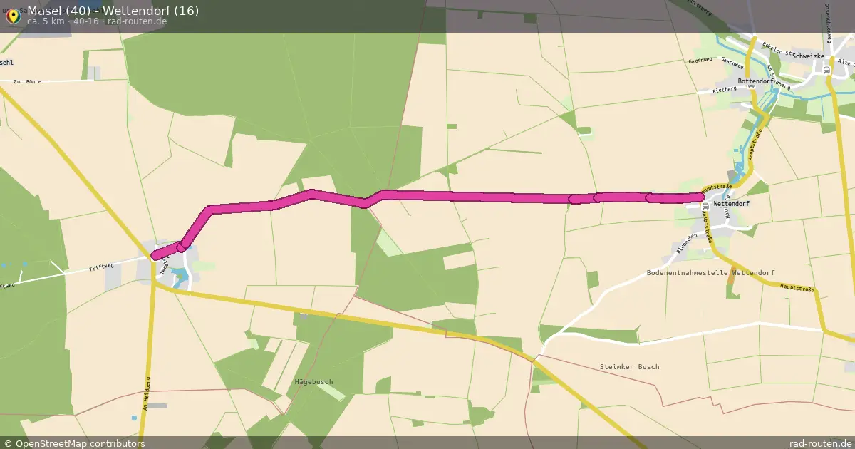 Masel (40) - Wettendorf (16) (40-16) – Fernradroute auf Rad-Routen.de