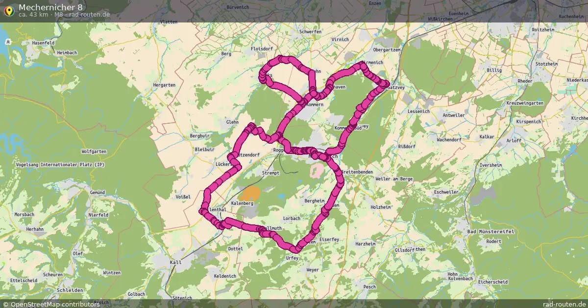 Mechernicher 8 (M8) – Fernradroute auf Rad-Routen.de