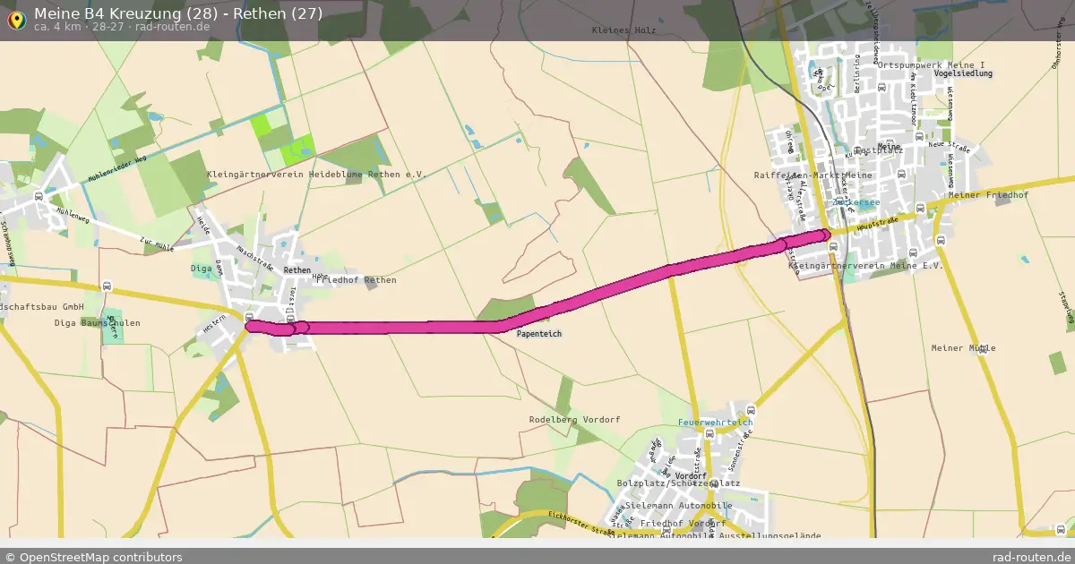Meine B4 Kreuzung (28) - Rethen (27) (28-27) – Fernradroute auf Rad-Routen.de