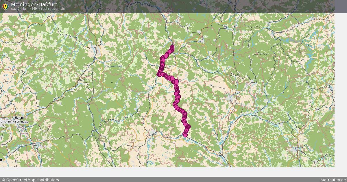 Meiningen-Haßfurt (MH) – Fernradroute auf Rad-Routen.de