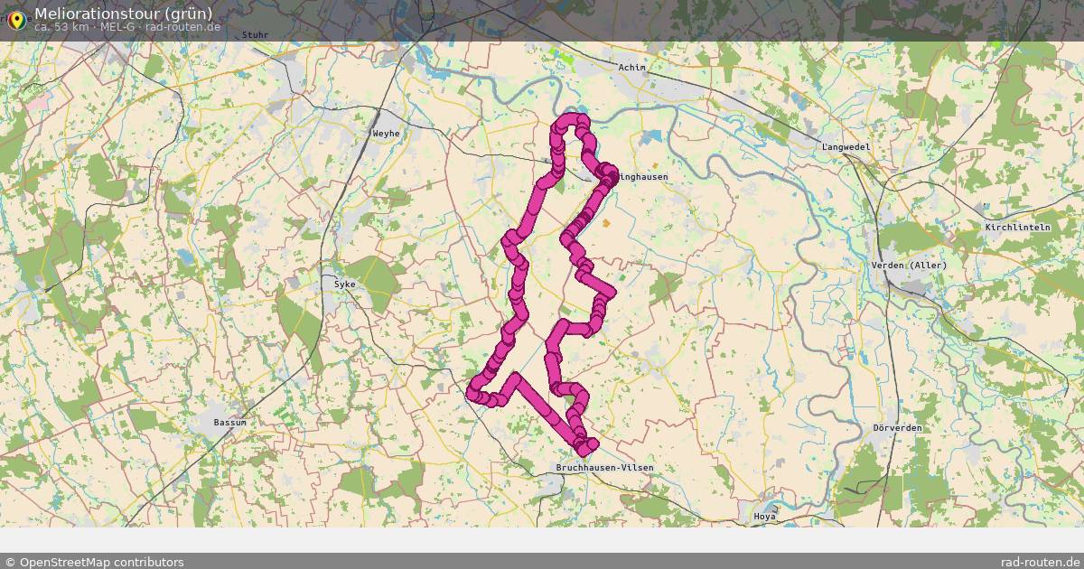 Meliorationstour (grün) (Mel-G) – Fernradroute auf Rad-Routen.de