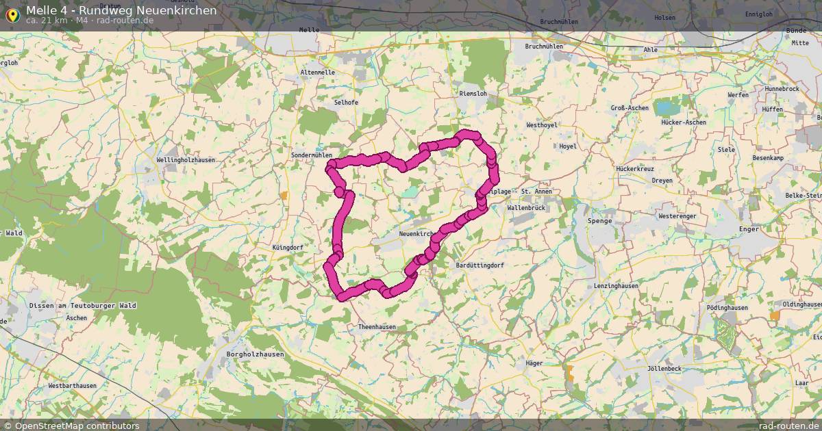 Melle 4 - Rundweg Neuenkirchen (M4) – Fernradroute auf Rad-Routen.de