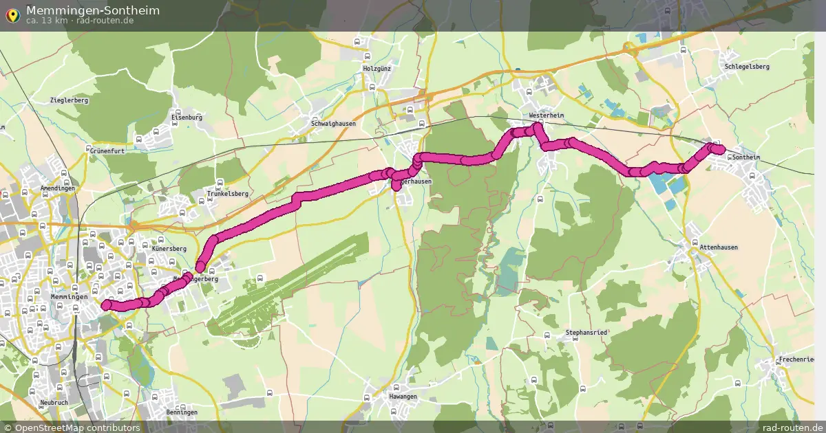 Memmingen-Sontheim – Fernradroute auf Rad-Routen.de