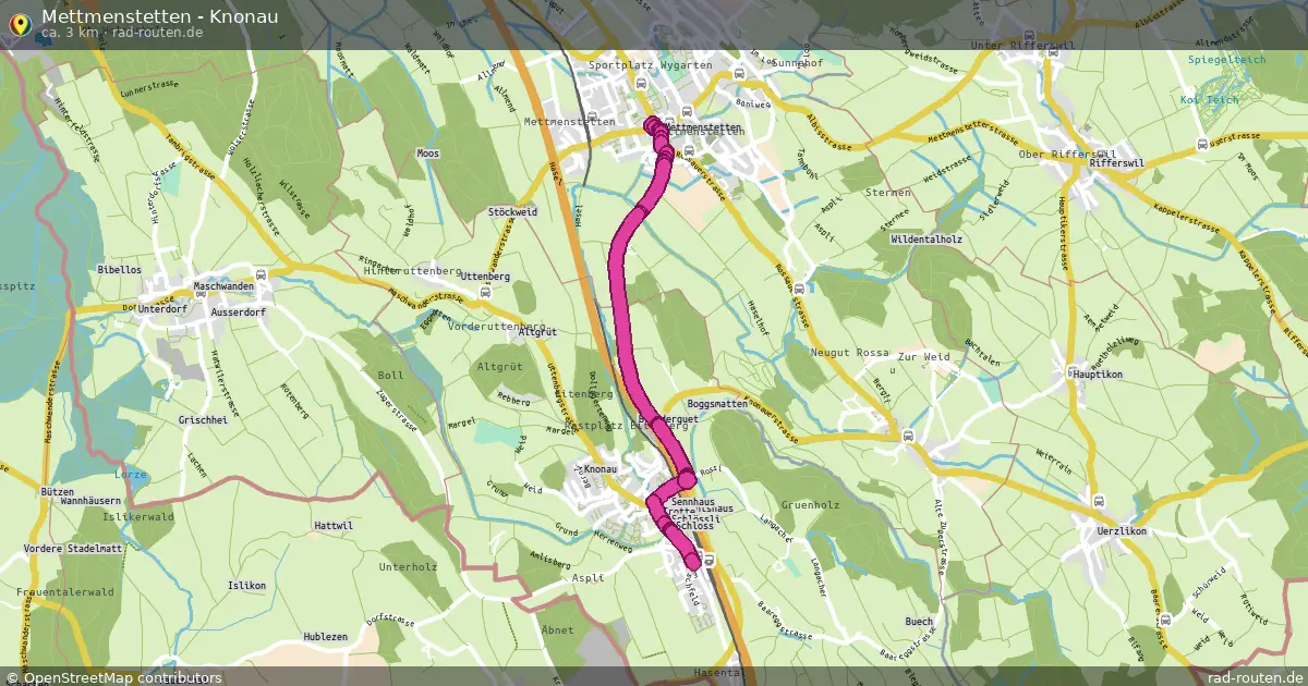 Mettmenstetten - Knonau – Fernradroute auf Rad-Routen.de