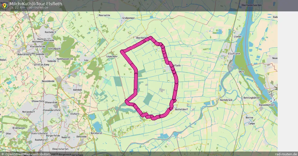 Milch-Ku(h)l-Tour Elsfleth – Fernradroute auf Rad-Routen.de