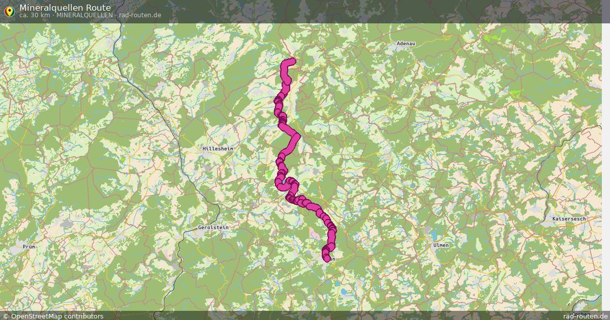 Mineralquellen Route (Mineralquellen) – Fernradroute auf Rad-Routen.de
