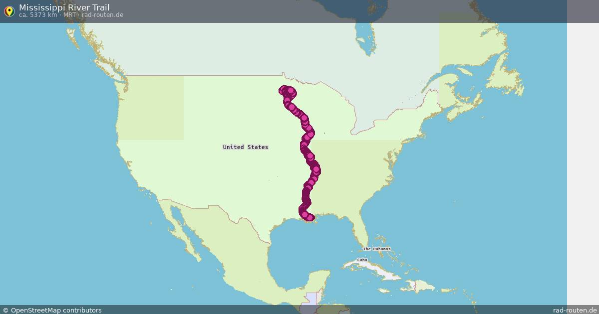 Mississippi River Trail (MRT) – Fernradroute auf Rad-Routen.de