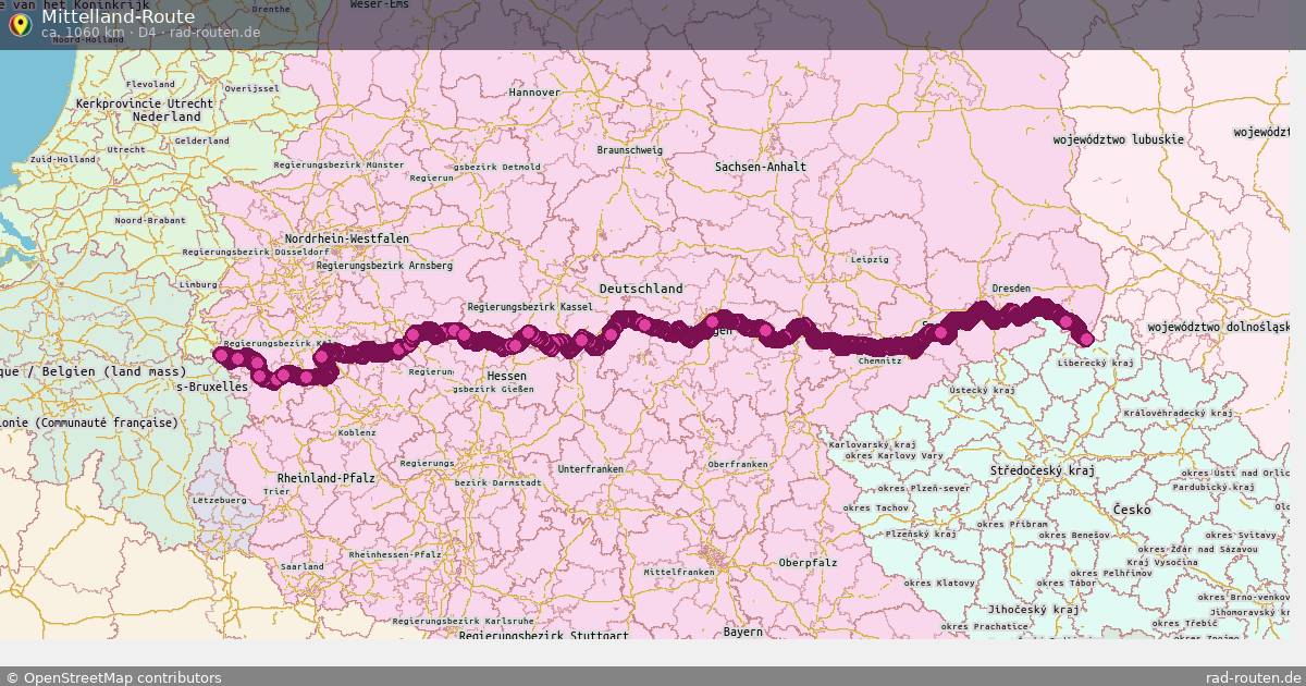 Mittelland-Route (D4) – Fernradroute auf Rad-Routen.de