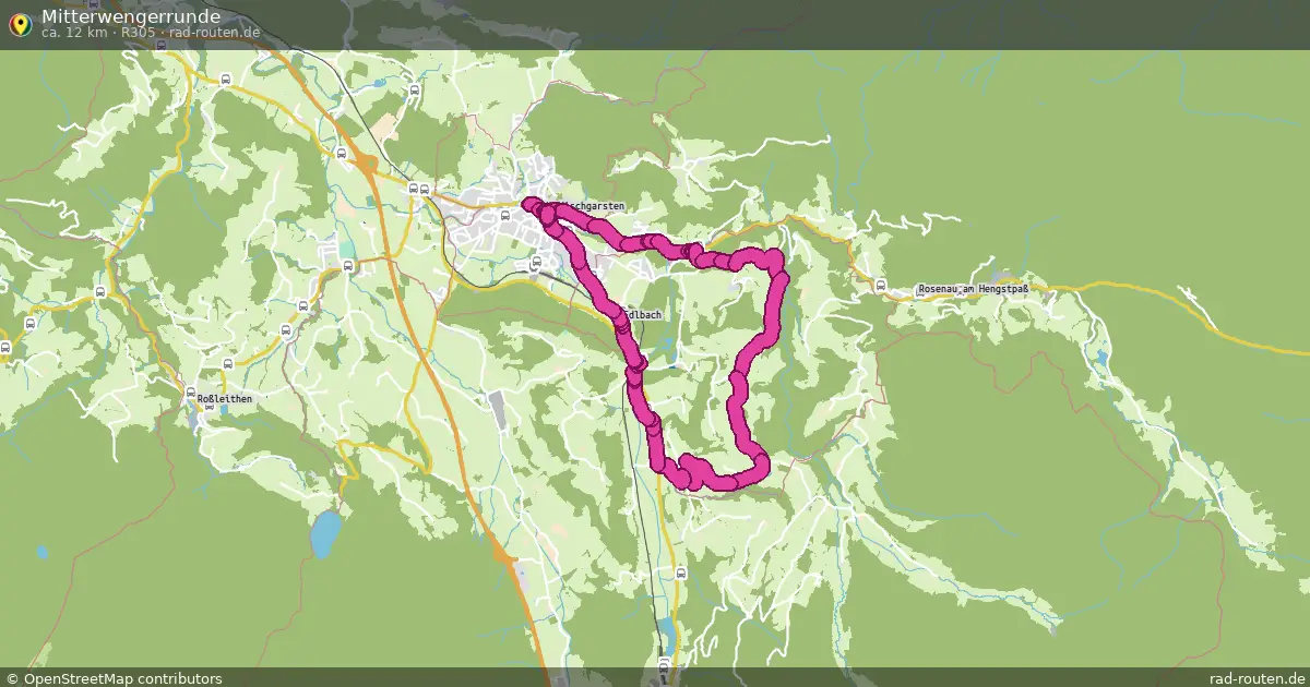 Mitterwengerrunde (R305) – Fernradroute auf Rad-Routen.de