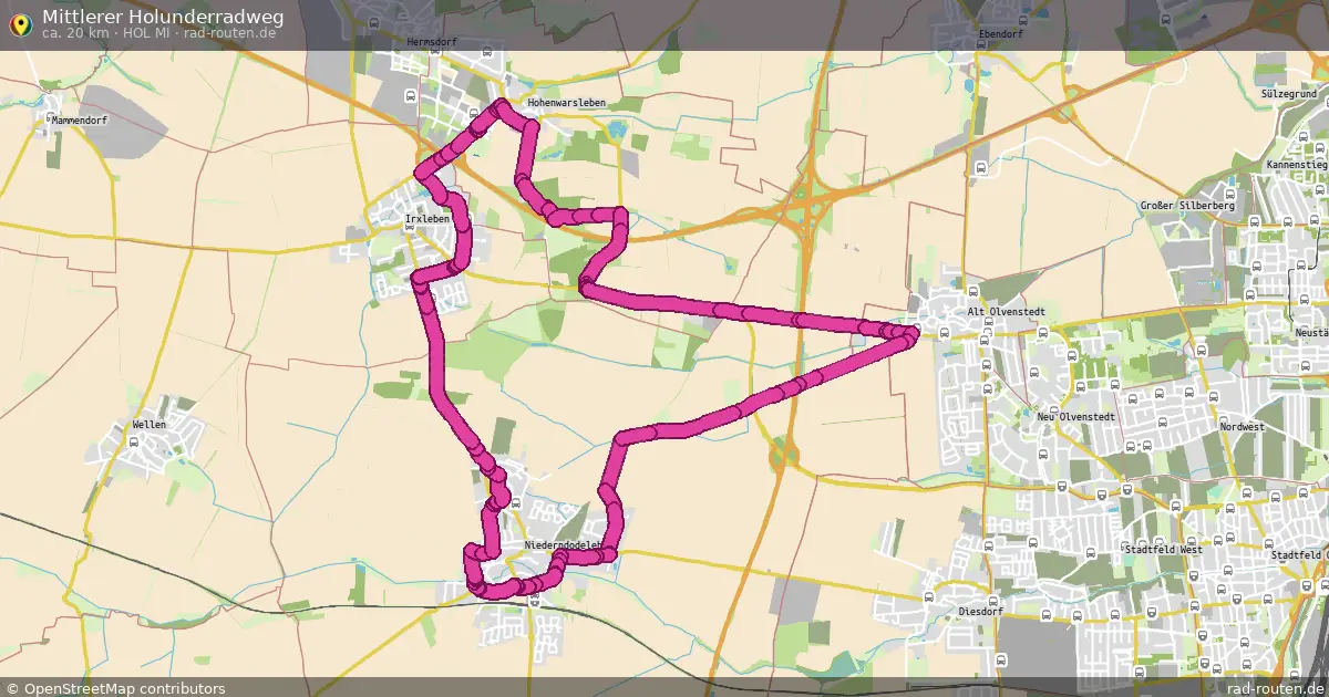 Mittlerer Holunderradweg (HOL mi) – Fernradroute auf Rad-Routen.de