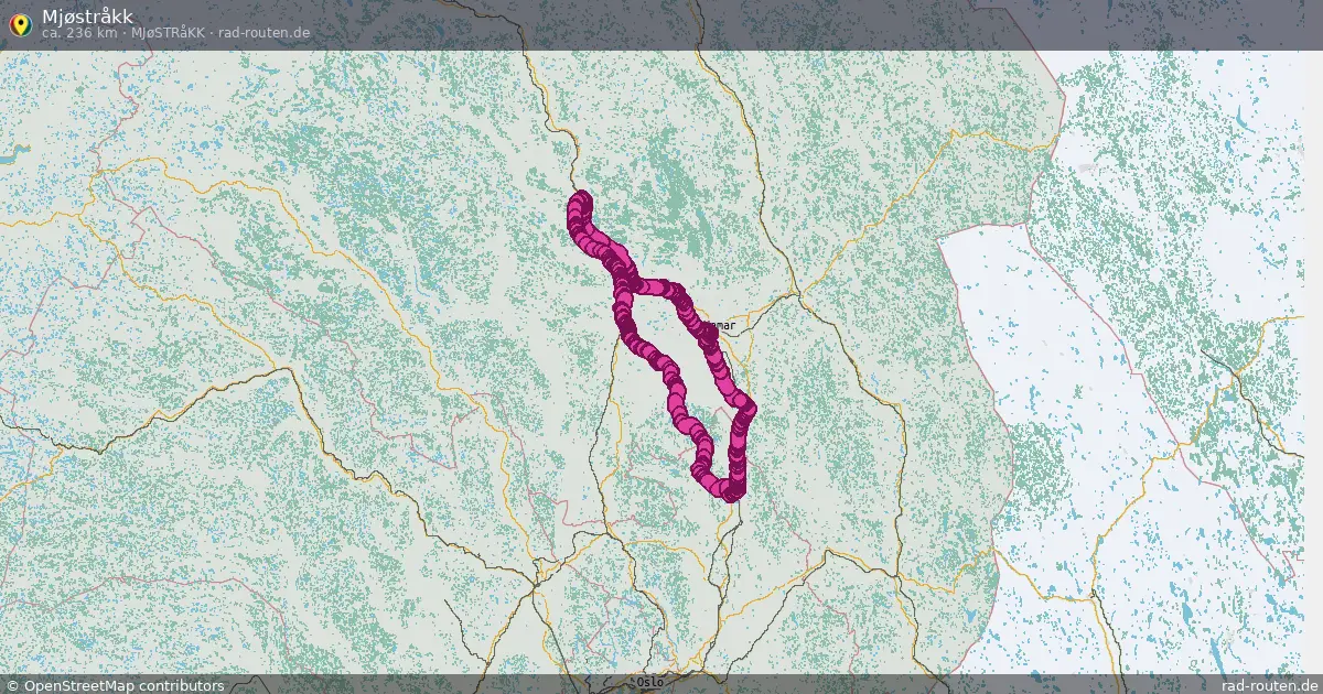 Mjøstråkk (Mjøstråkk) – Fernradroute auf Rad-Routen.de