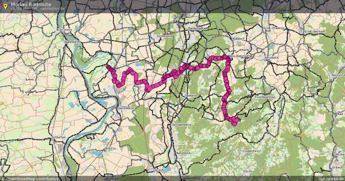 Modau Radroute (MR) – Fernradroute auf Rad-Routen.de
