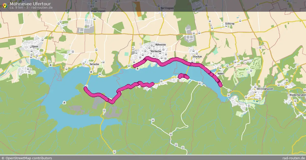 Möhnesee Ufertour (3) – Fernradroute auf Rad-Routen.de
