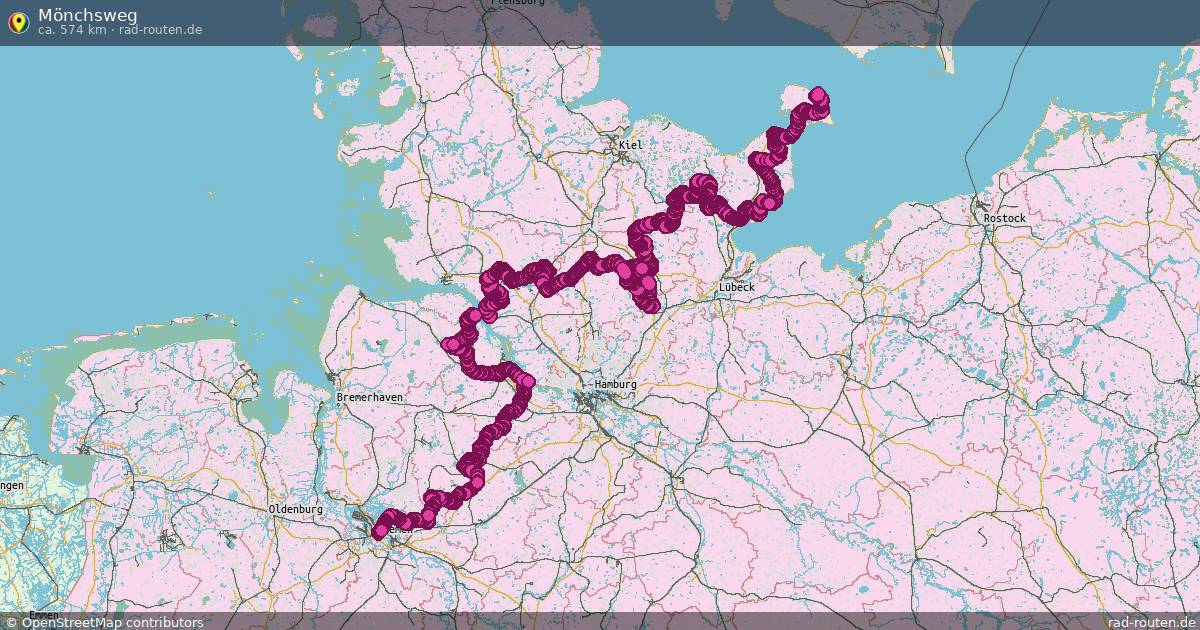 Mönchsweg – Fernradroute auf Rad-Routen.de