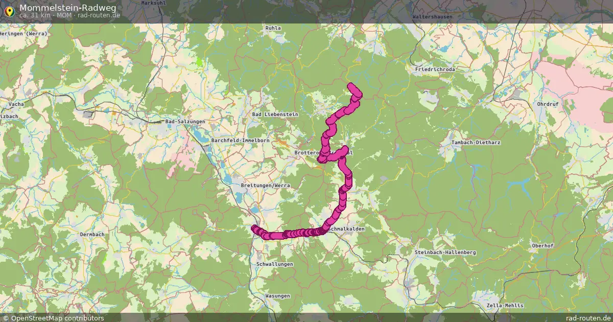 Mommelstein-Radweg (Mom) – Fernradroute auf Rad-Routen.de