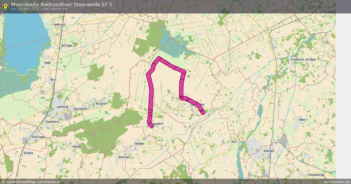 Moor-Route Radrundtour Stemwede ST 5