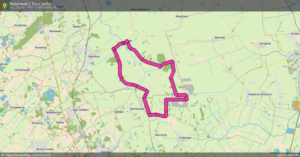 Moorwald-Tour Jade (MTJ) – Fernradroute auf Rad-Routen.de