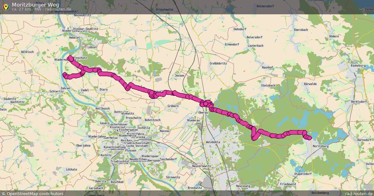 Moritzburger Weg (MW) – Fernradroute auf Rad-Routen.de