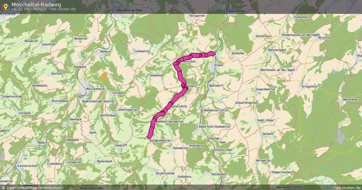 Moscheltal-Radweg (Mosch) – Fernradroute auf Rad-Routen.de
