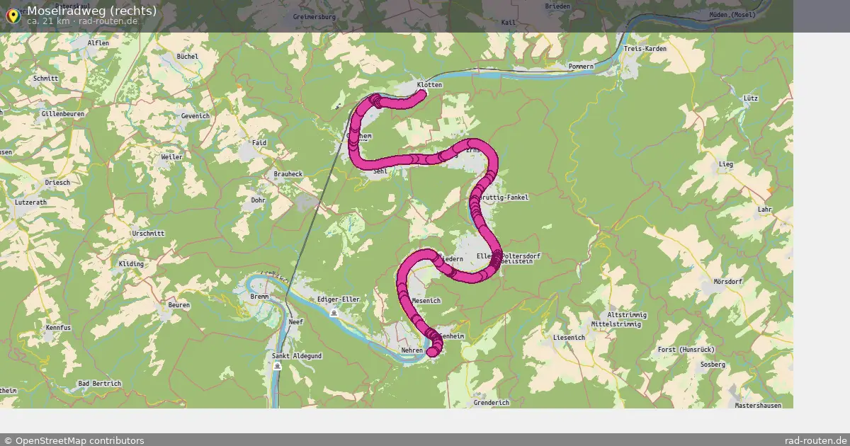 Moselradweg (rechts) – Fernradroute auf Rad-Routen.de
