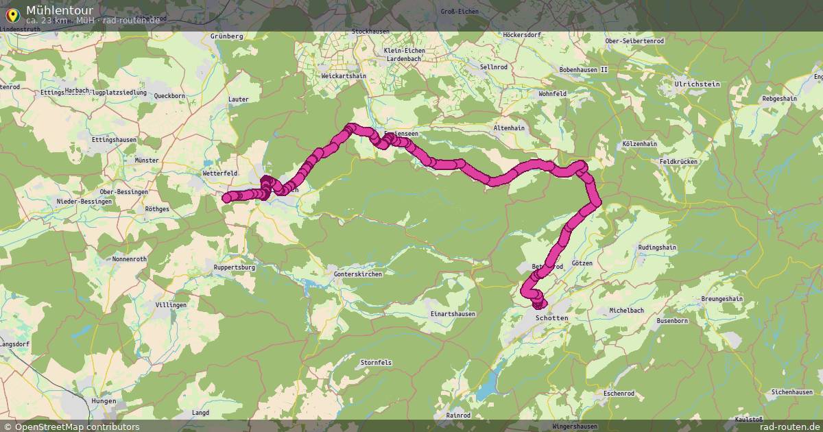 Mühlentour (Müh) – Fernradroute auf Rad-Routen.de