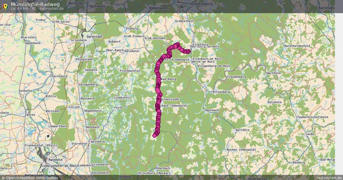 Mümlingtal-Radweg (R1) – Fernradroute auf Rad-Routen.de