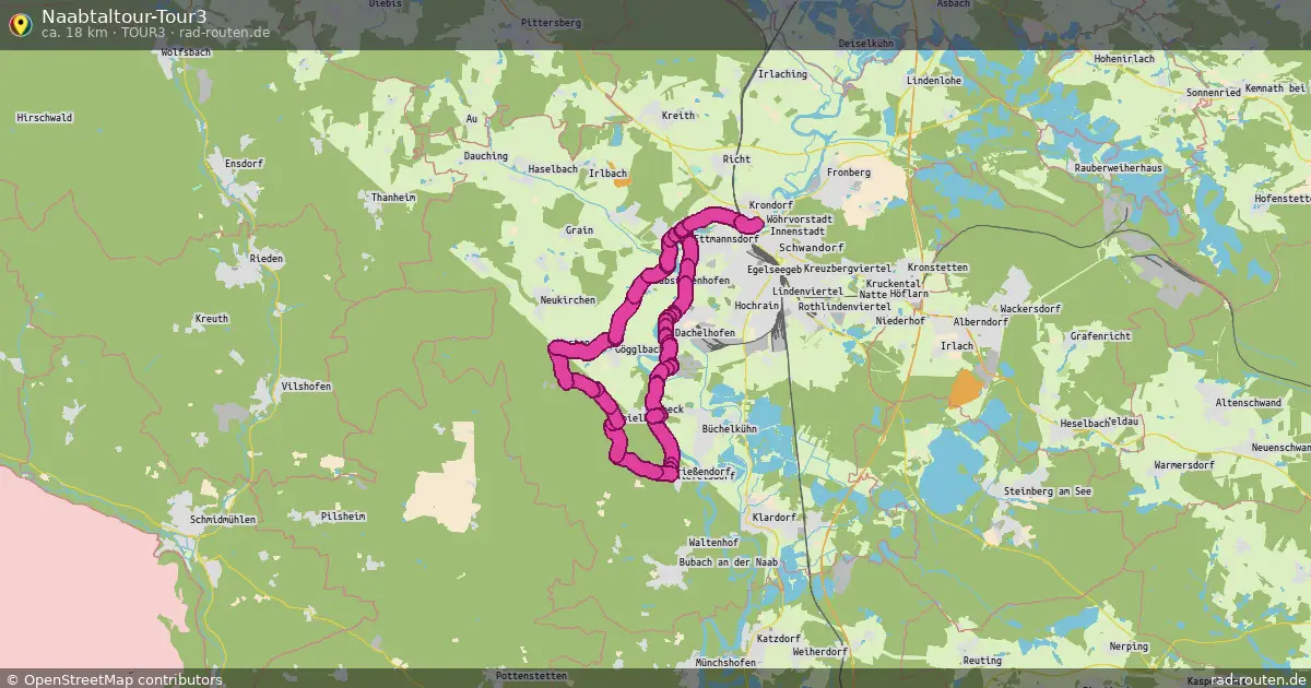 Naabtaltour-Tour3 (Tour3) – Fernradroute auf Rad-Routen.de