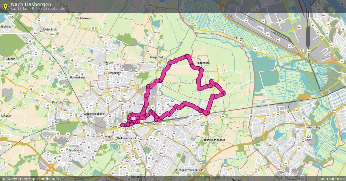 Nach Hasbergen (R 5) – Fernradroute auf Rad-Routen.de