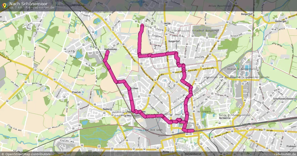Nach Schönemoor (R 4) – Fernradroute auf Rad-Routen.de