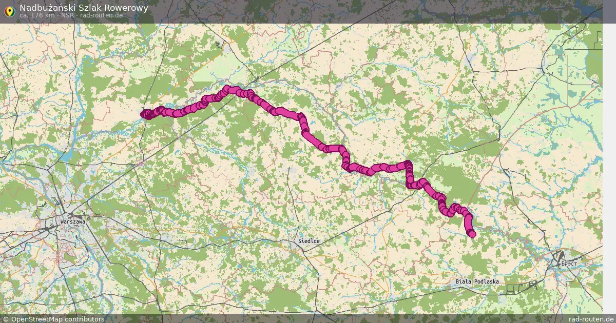 Nadbużański Szlak Rowerowy (NSR) – Fernradroute auf Rad-Routen.de