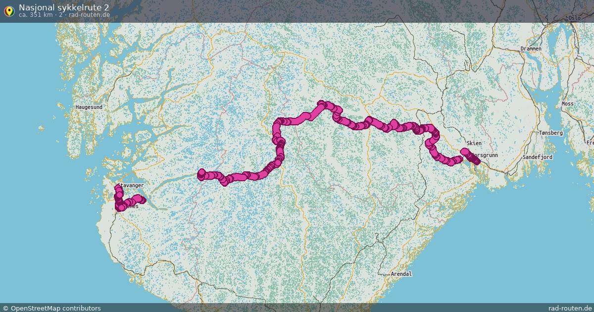 Nasjonal sykkelrute 2 (2) – Fernradroute auf Rad-Routen.de
