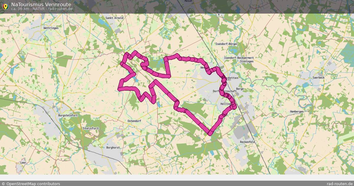 NaTourismus Vennroute (NaTVR) – Fernradroute auf Rad-Routen.de