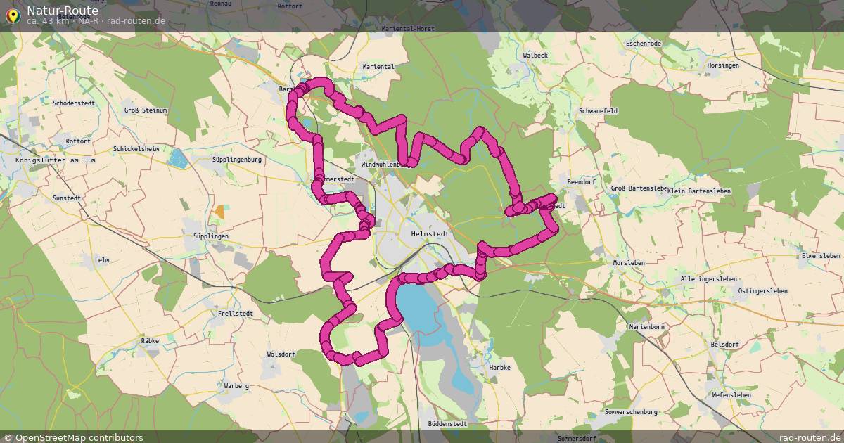 Natur-Route (Na-R) – Fernradroute auf Rad-Routen.de
