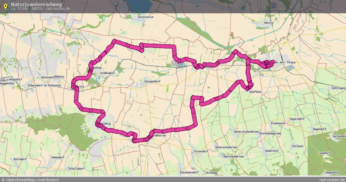 Naturjuwelenradweg (NatJu) – Fernradroute auf Rad-Routen.de
