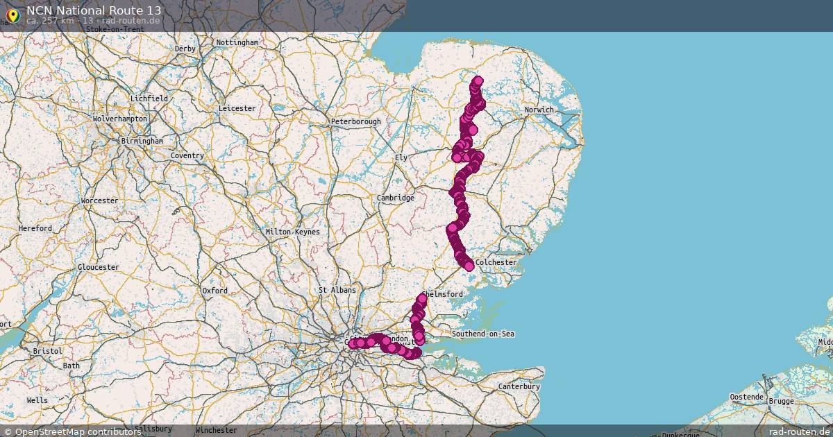 NCN National Route 13 (13) – Fernradroute auf Rad-Routen.de