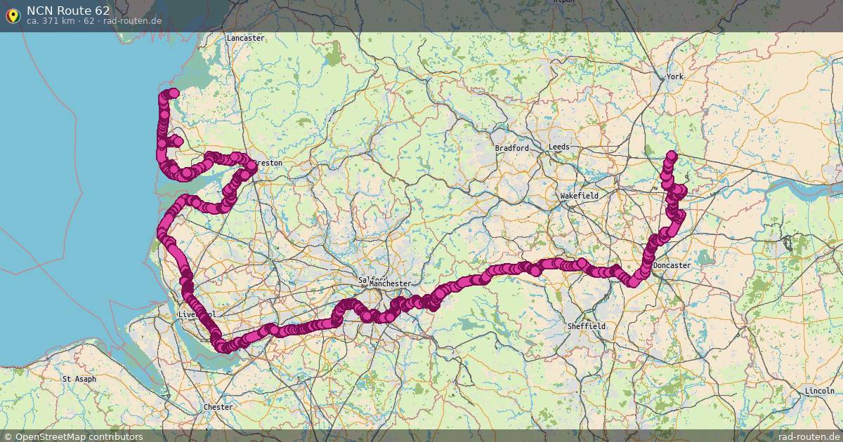 NCN Route 62 (62) – Fernradroute auf Rad-Routen.de