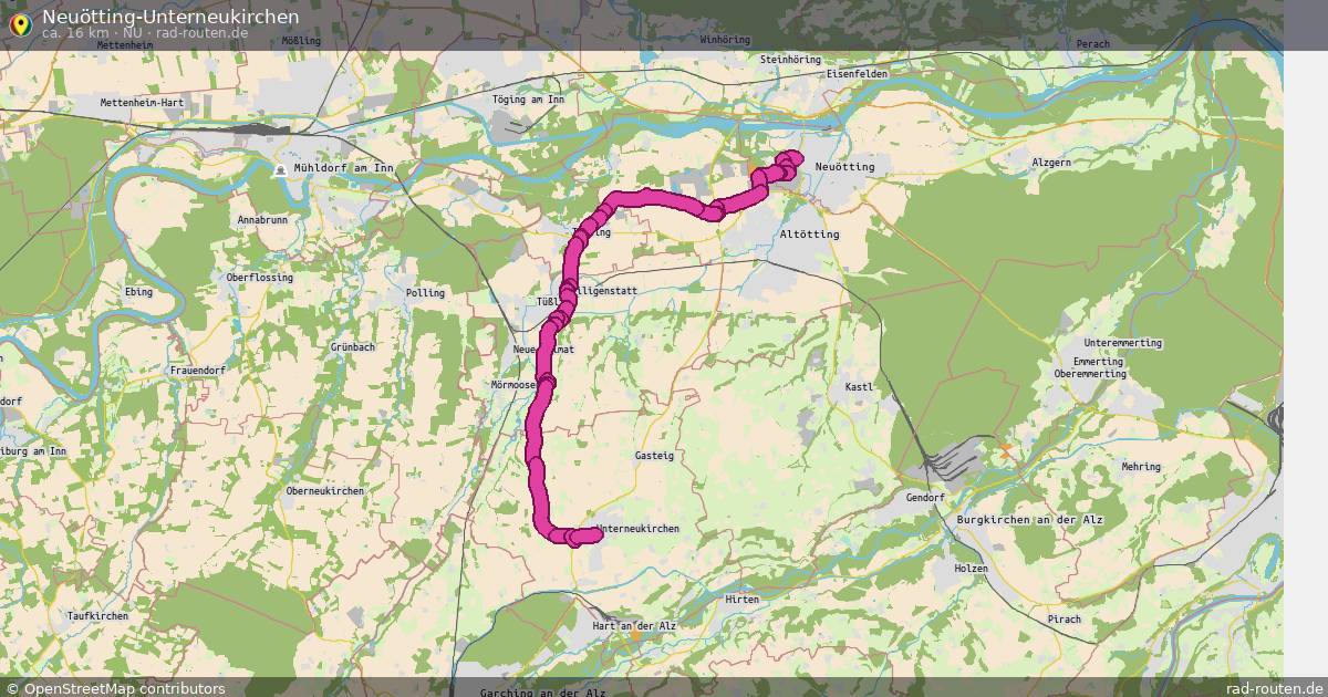 Neuötting-Unterneukirchen (NU) – Fernradroute auf Rad-Routen.de